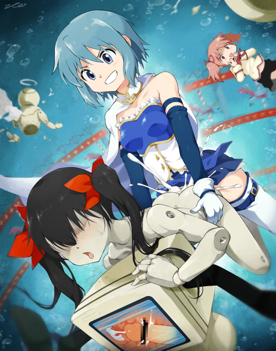 Kaname Madoka, Miki Sayaka by Kim Da-Yoon