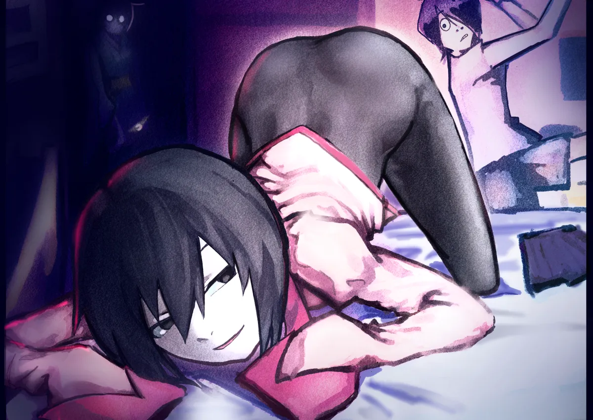 Araragi Koyomi, Oshino Ougi by Sanketsu (User Zxmp2323)