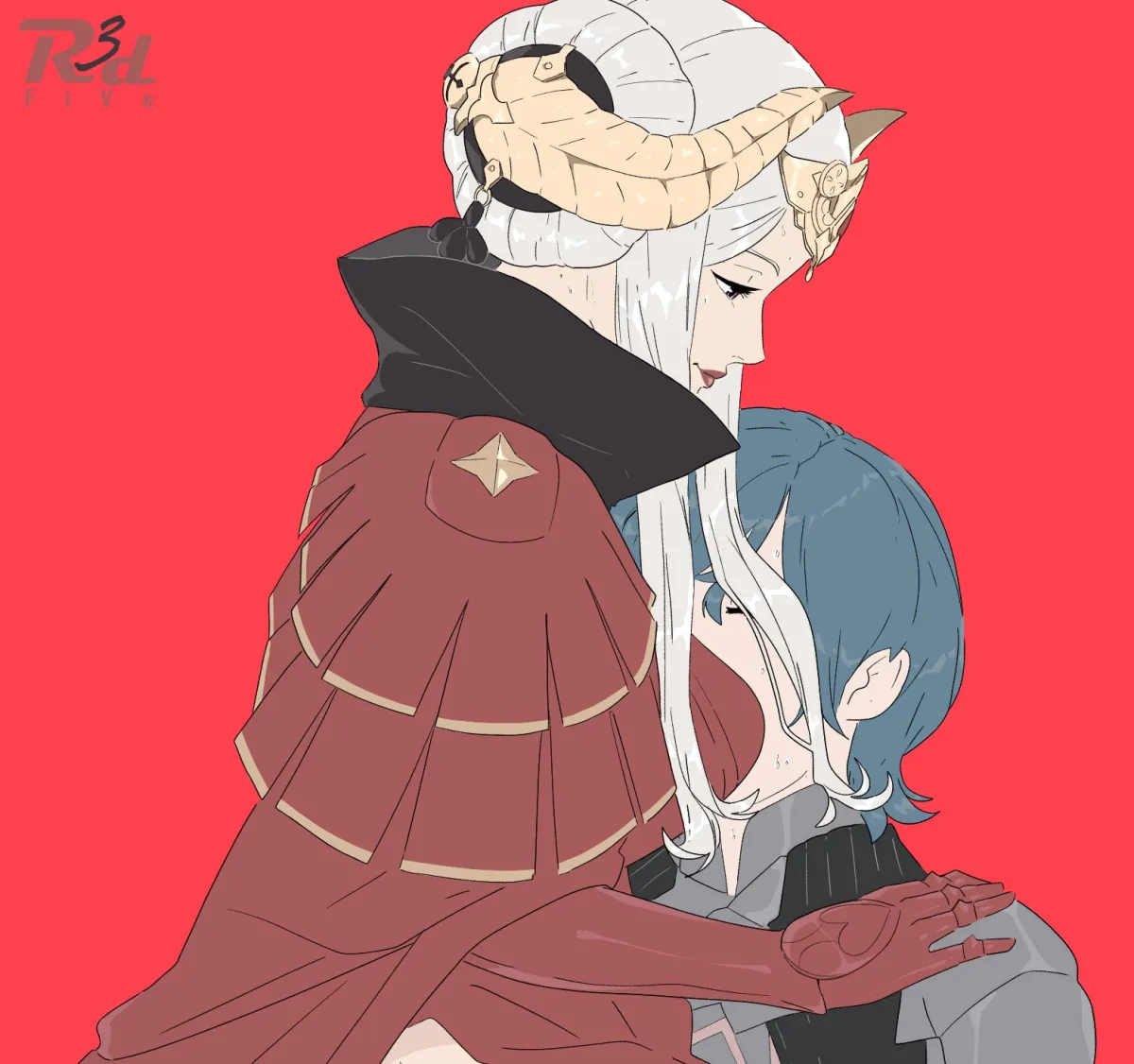 Edelgard Von Hresvelg, Male Byleth (Fire Emblem) by R3Dfive