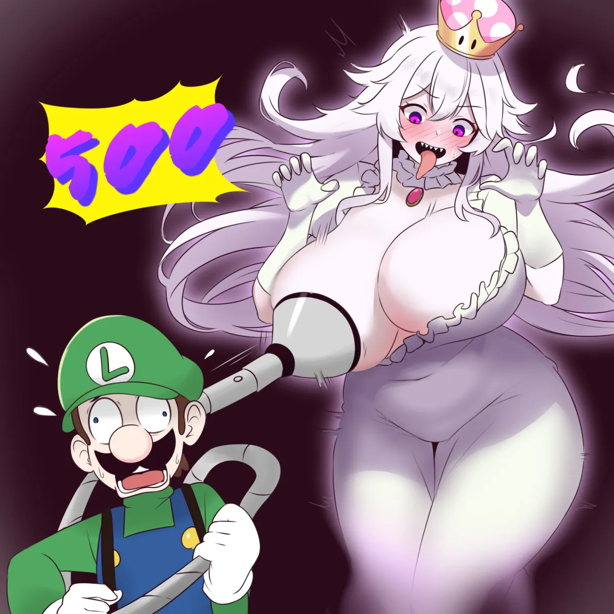 Luigi, Princess King Boo by Amogan