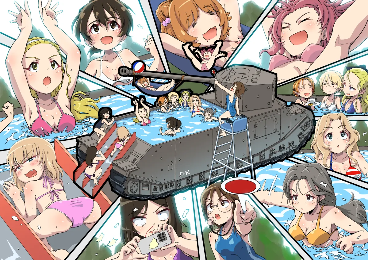 Darjeeling (Girls Und Panzer), Kay (Girls Und Panzer) by Kuroneko Douji