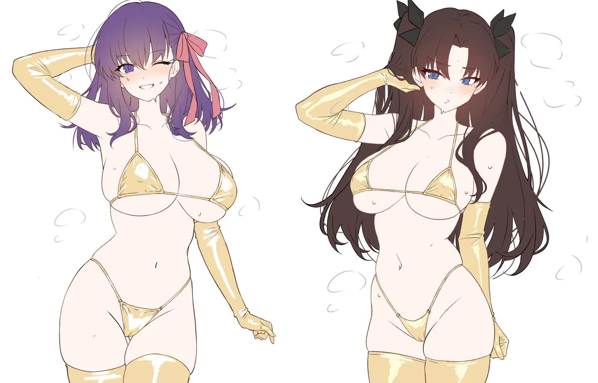 Tohsaka Rin, Matou Sakura by Shokobr
