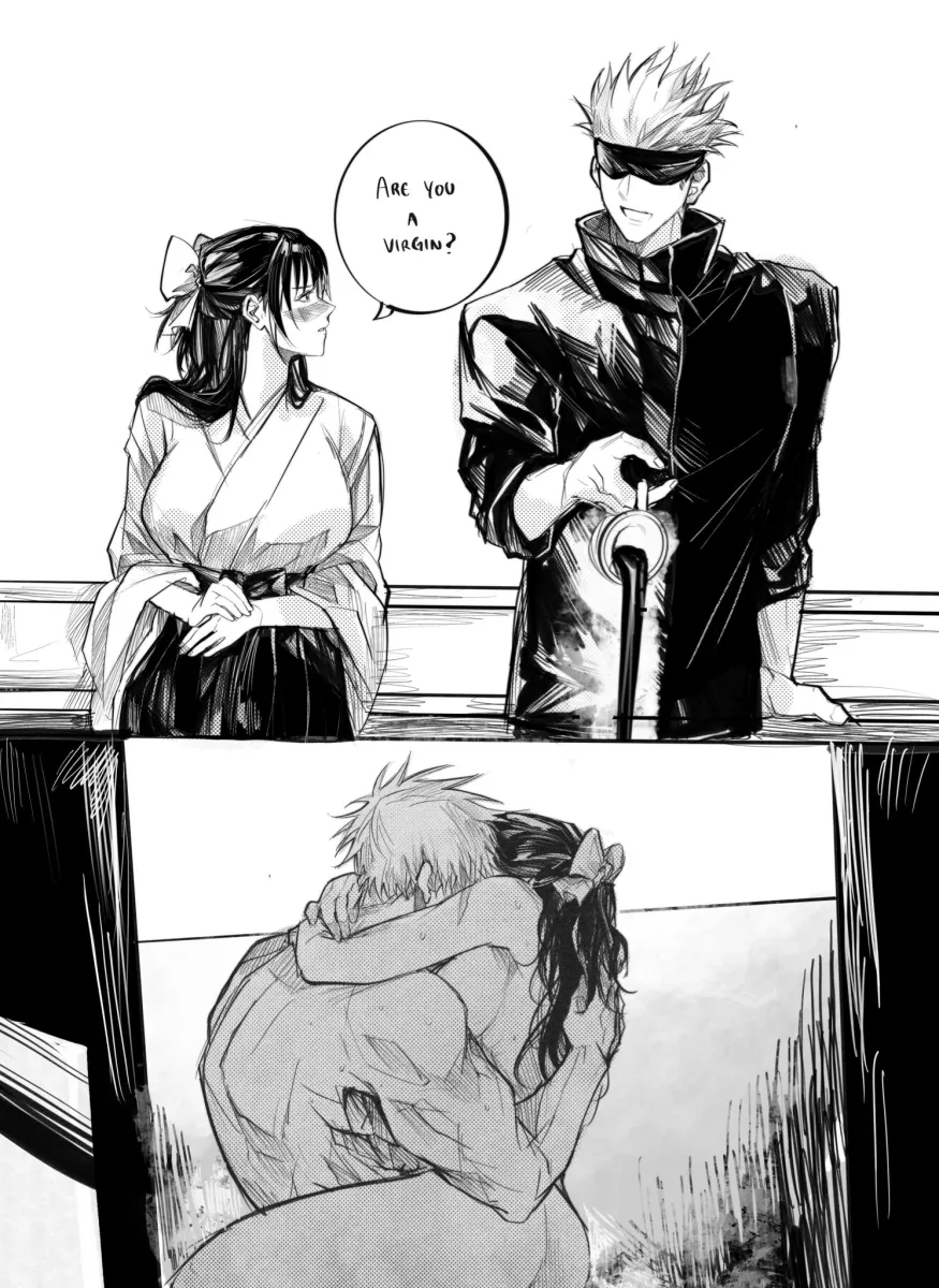 Gojo Satoru, Iori Utahime by Qeanoya