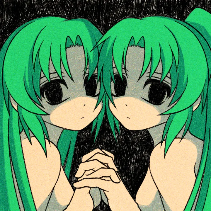 Sonozaki Mion, Sonozaki Shion by Cryptidhermit
