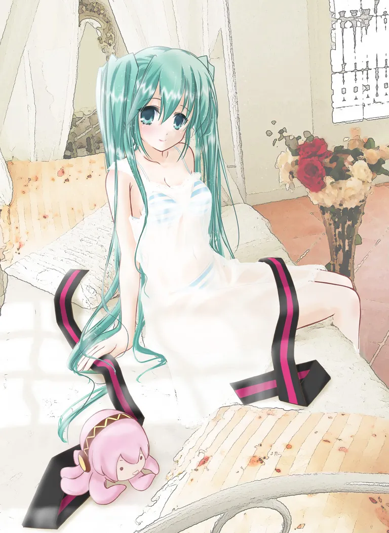 Hatsune Miku, Megurine Luka by Kuryuu
