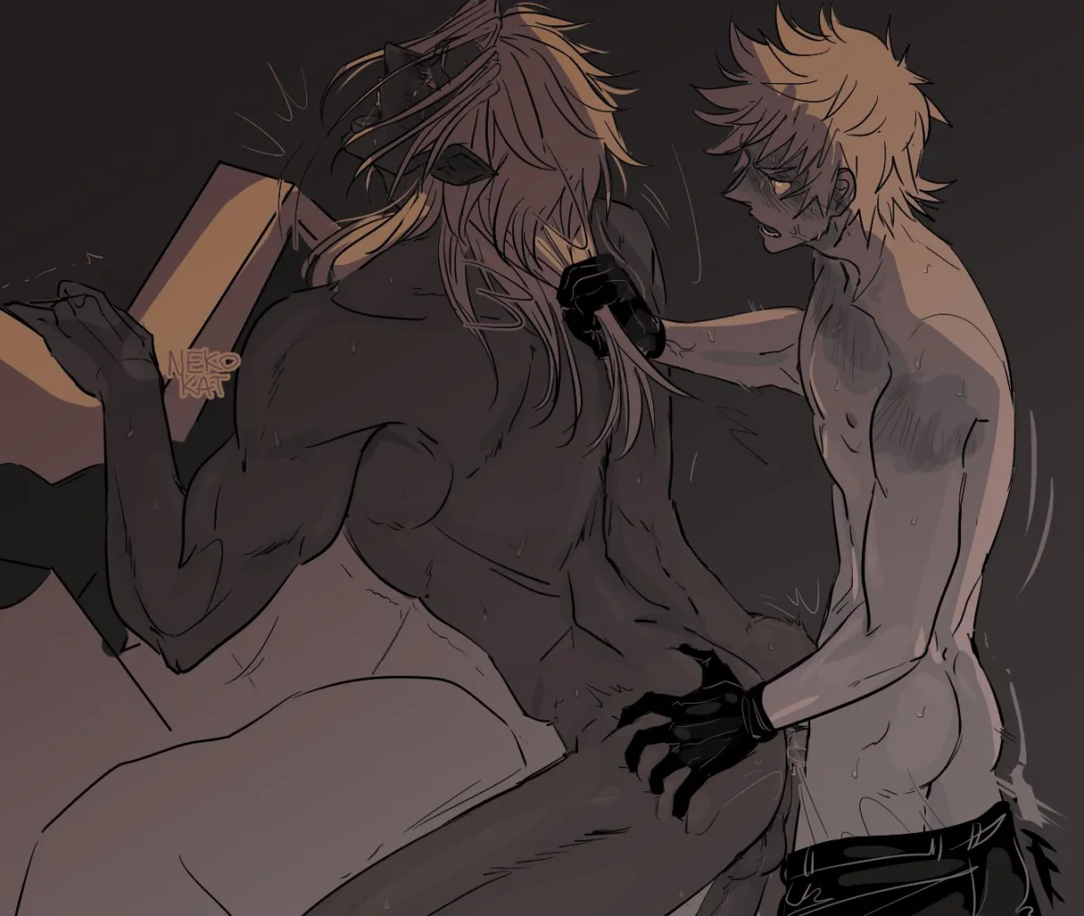 Roxas, Xemnas by Nekokat42