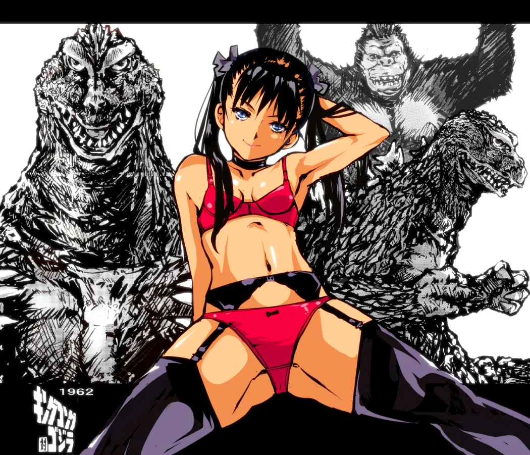 Godzilla, King Kong by Kamisimo 90