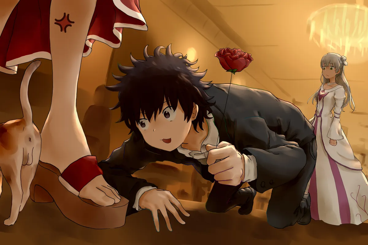 Kamijou Touma, Index (Toaru Majutsu No Index) by Tatararashi