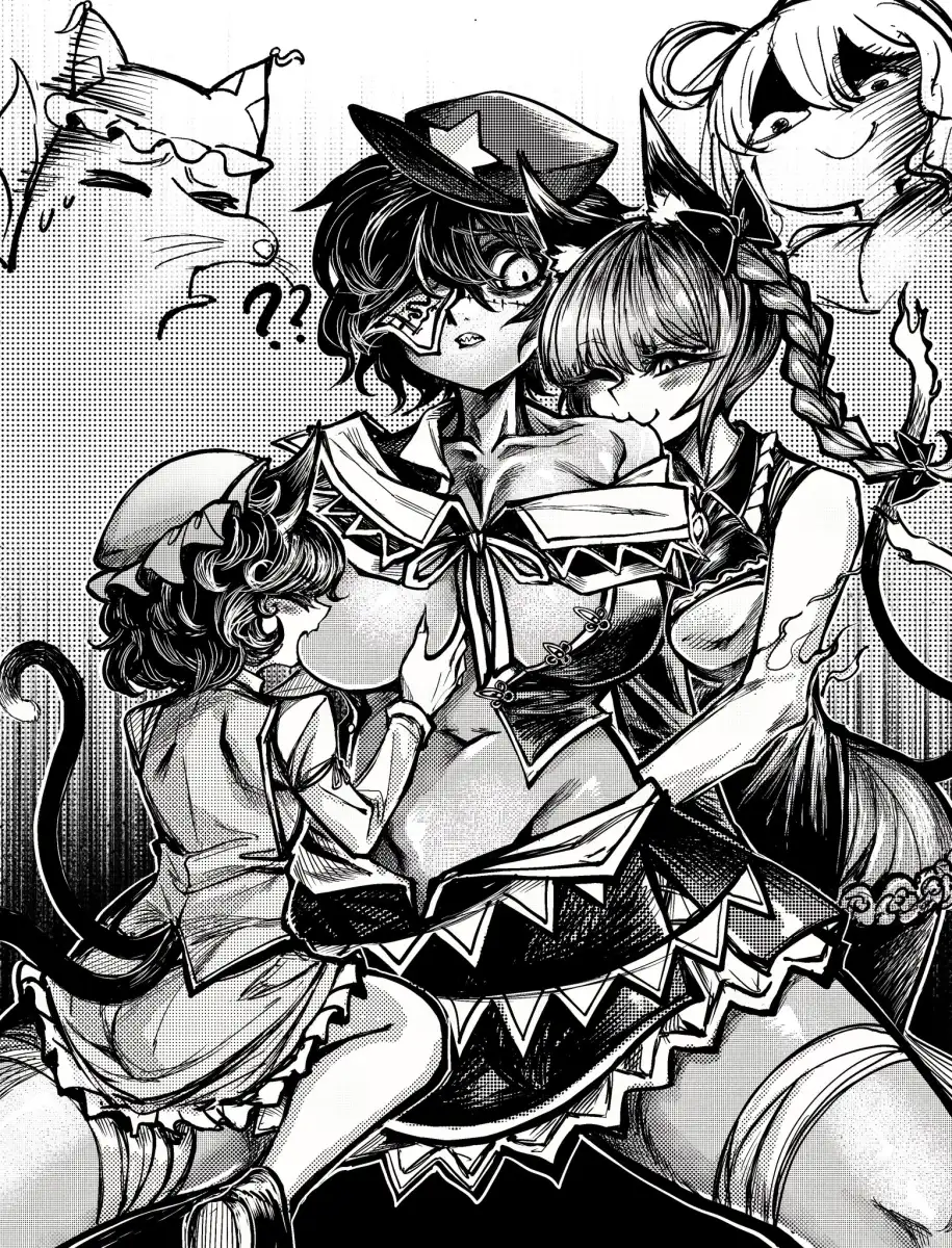 Yakumo Ran, Kaenbyou Rin by Chengzilong8