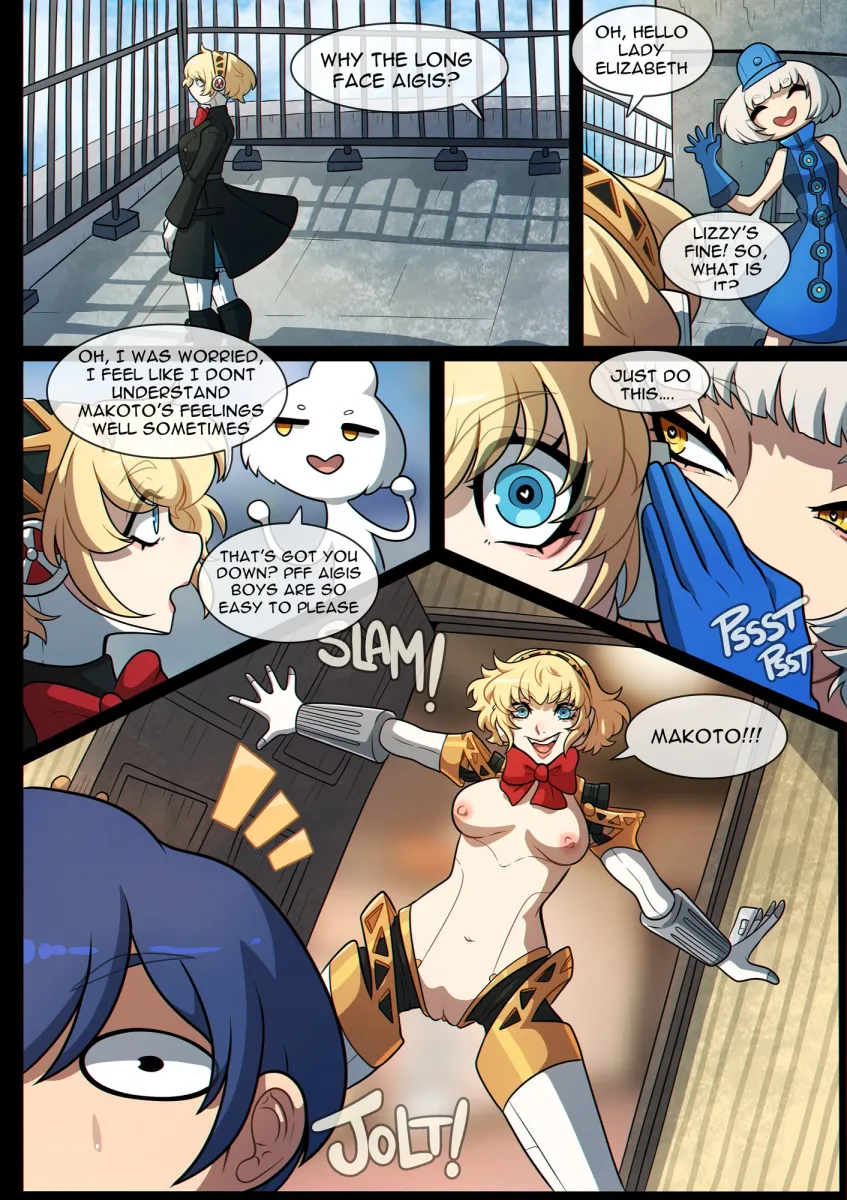Yuuki Makoto (Persona 3), Aigis (Persona) by Kinkymation