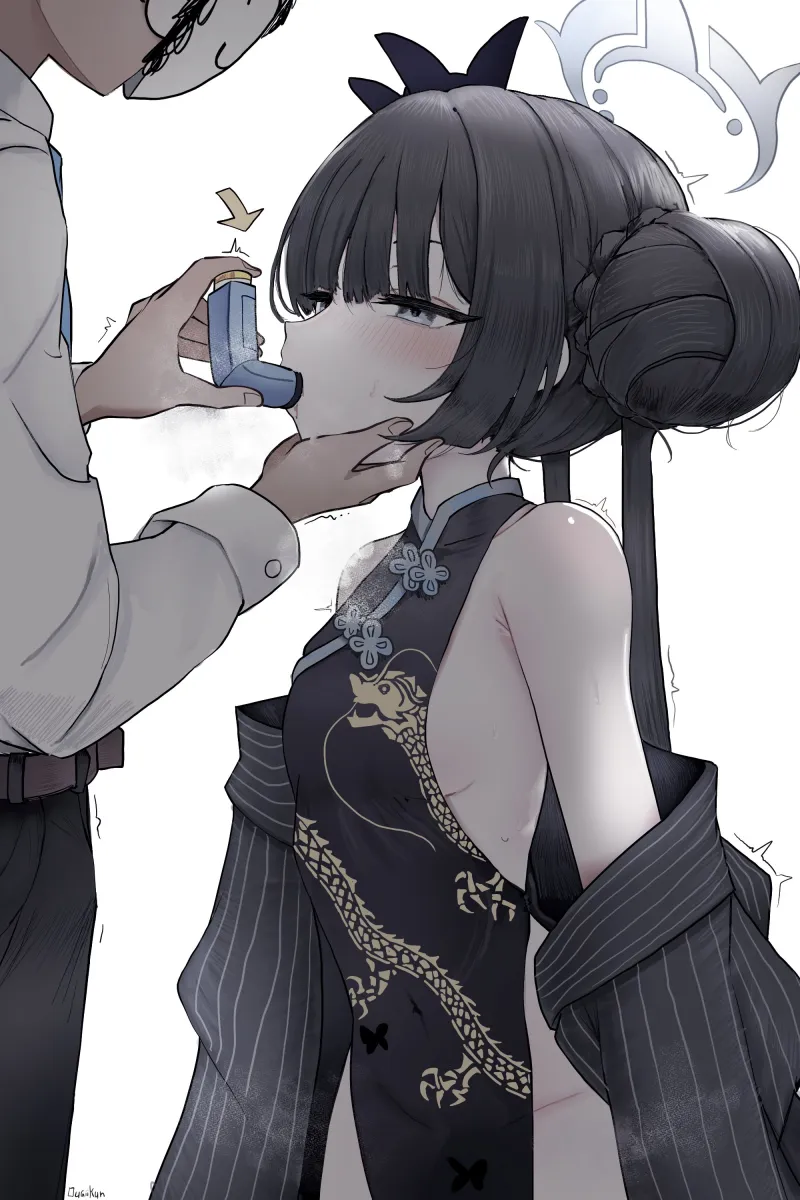 Sensei (Blue Archive), Kisaki (Blue Archive) by Ougiikun