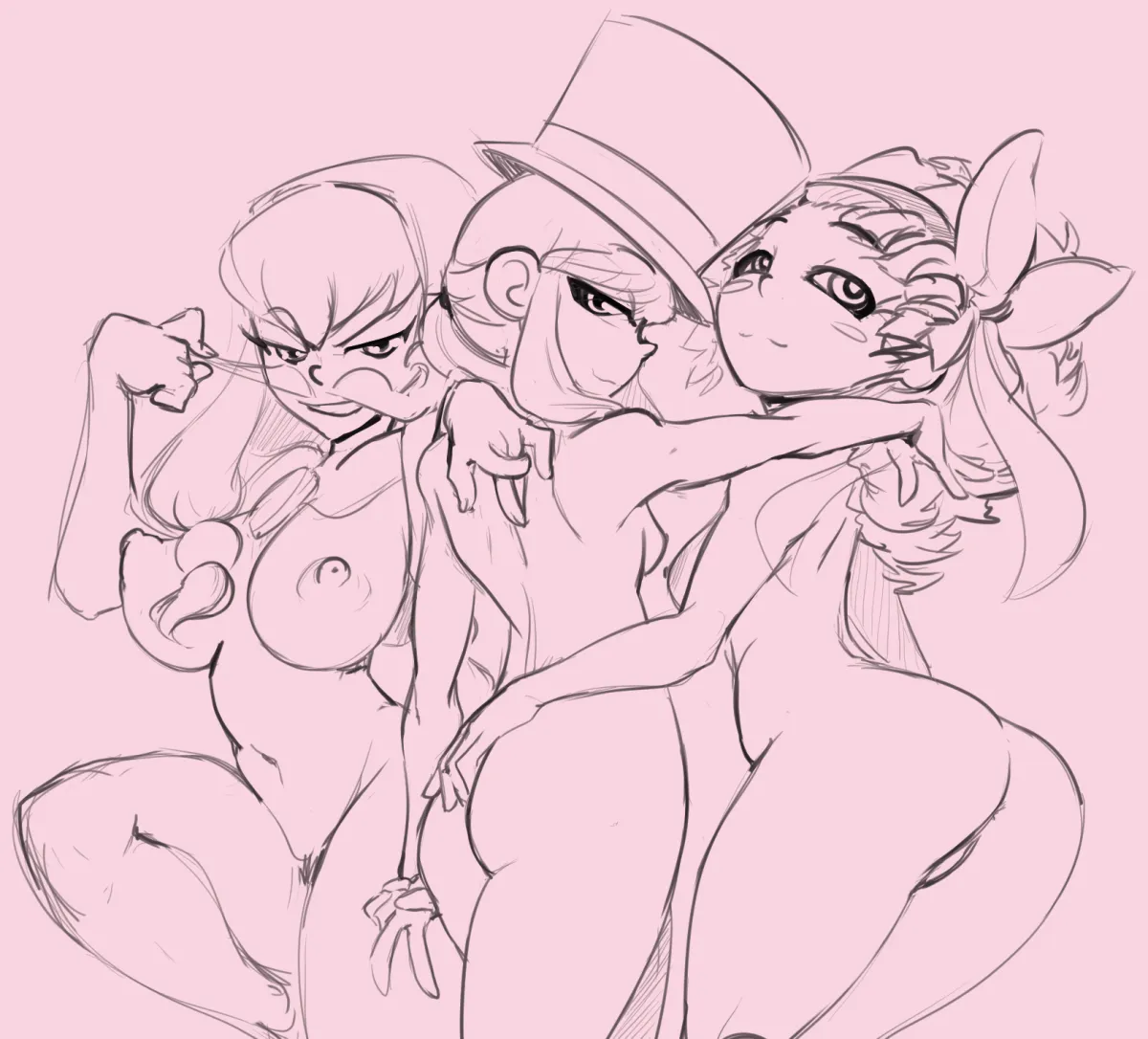 Hat Kid, Mustache Girl by Spicy Bardo