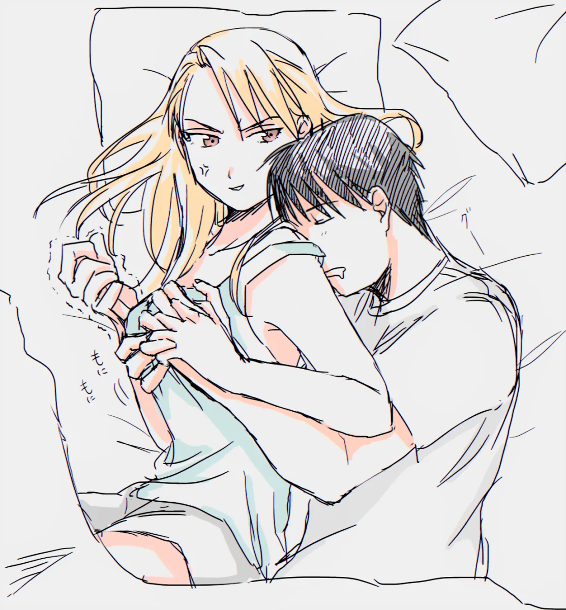 Roy Mustang, Riza Hawkeye by Ozaki (Tsukiko3)