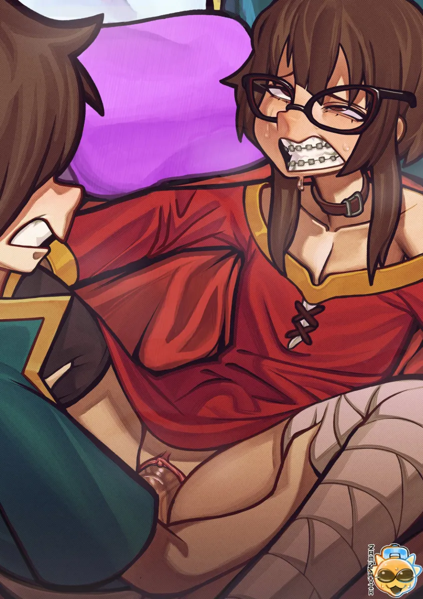 Megumin, Satou Kazuma by Zamoshvik
