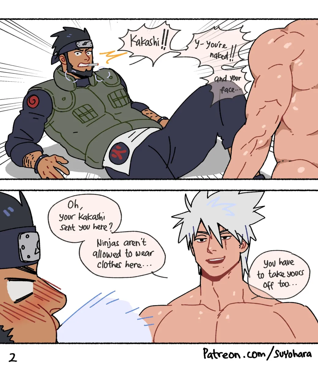 Hatake Kakashi, Sarutobi Asuma by Suyohara