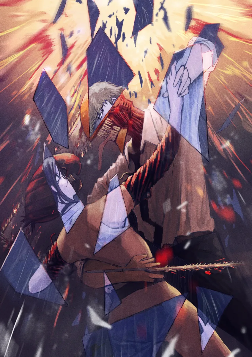 Reze (Chainsaw Man), Denji (Chainsaw Man) by Maaka 4441
