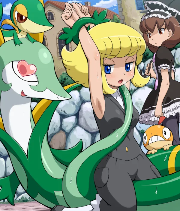 Snivy, Serperior by Pokemoa