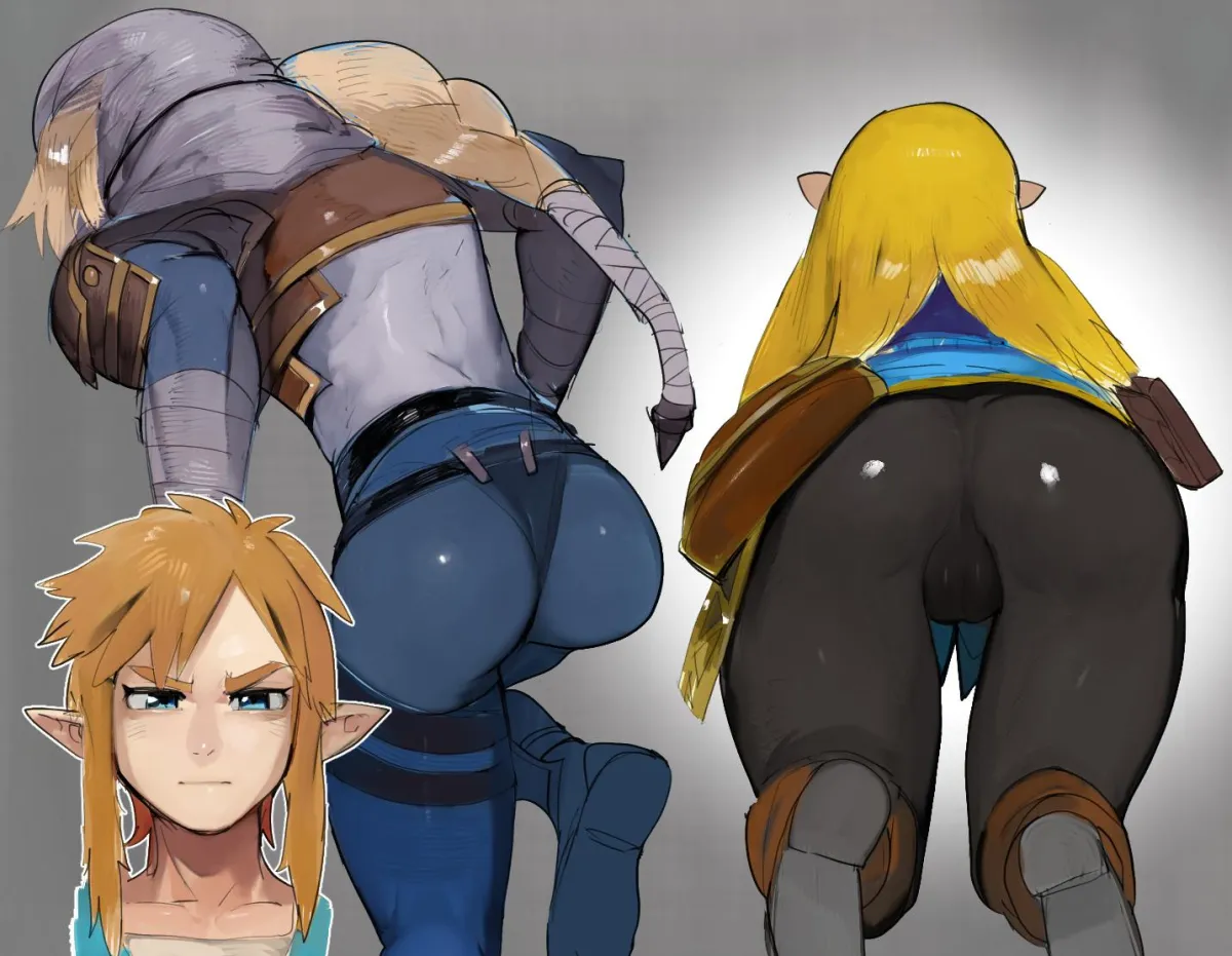 Link, Princess Zelda by Raichiyo