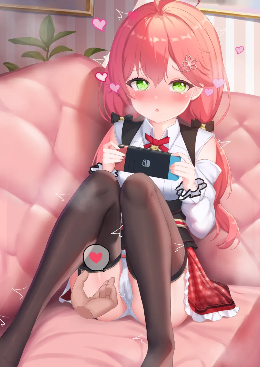 Sakura Miko, Sakura Miko (Casual) by White Clover (Whiteclover0729)