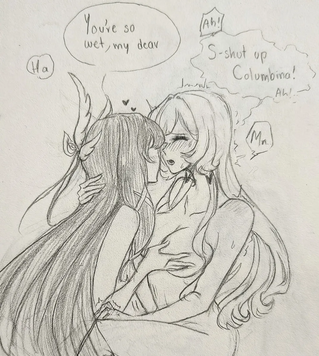 Columbina (Genshin Impact), Sandrone (Genshin Impact) by Honey Thoughts45