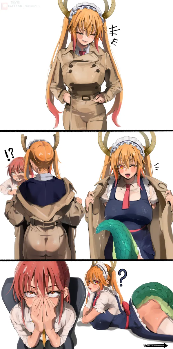 Tohru (Maidragon), Kobayashi (Maidragon) by Lady Shin