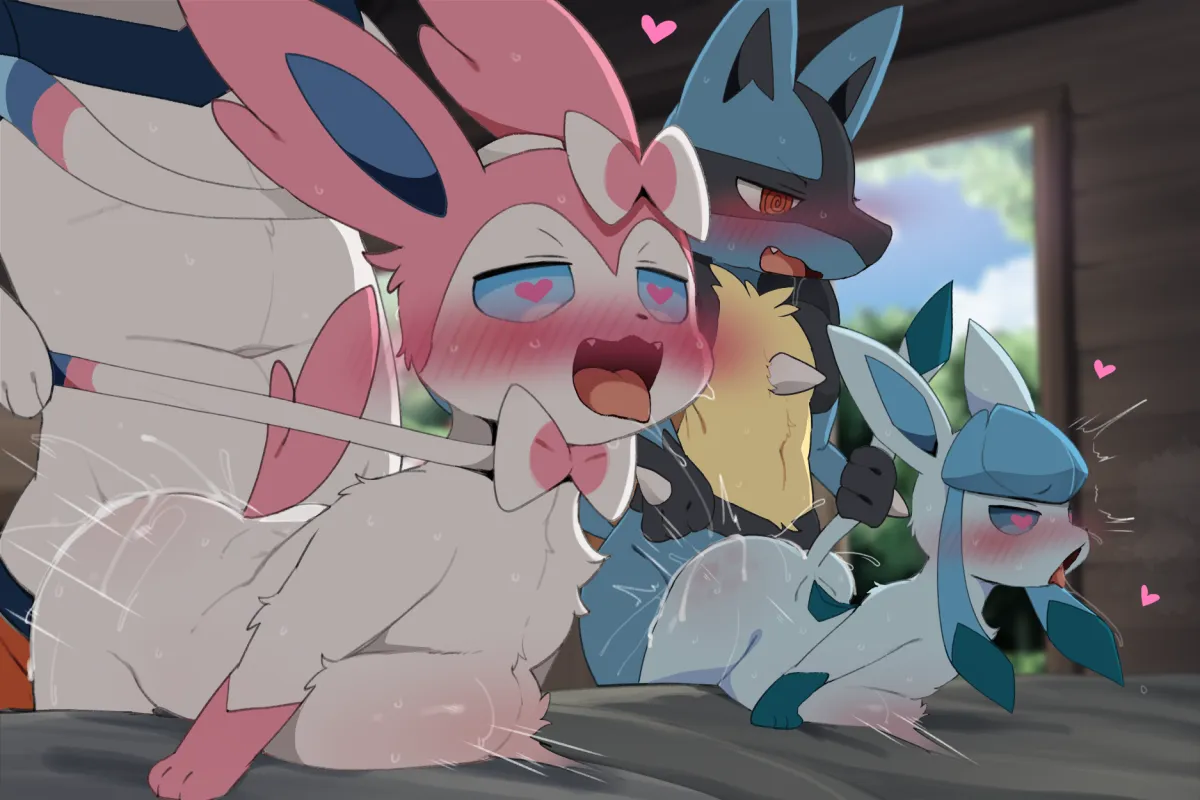 Sylveon, Lucario by Dagasi