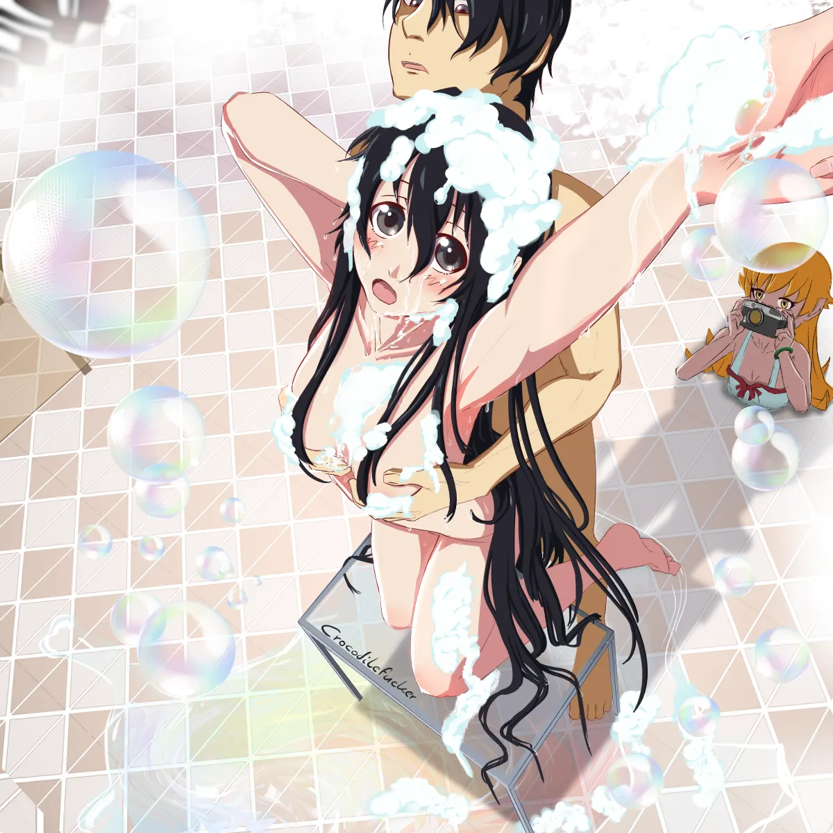 Oshino Shinobu, Araragi Koyomi by Fuckodilec