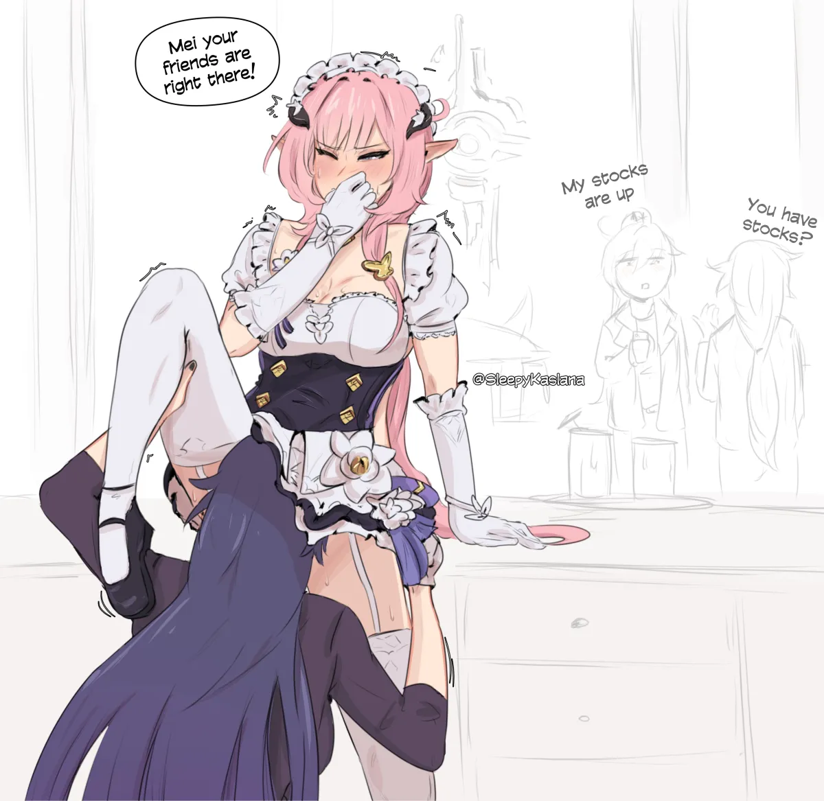 Elysia (Honkai Impact), Kiana Kaslana by Zanqi