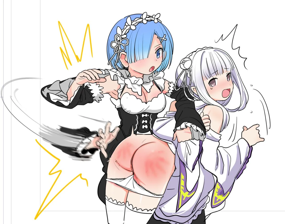 Rem (Re:zero), Emilia (Re:zero) by R Gaku Gurapu