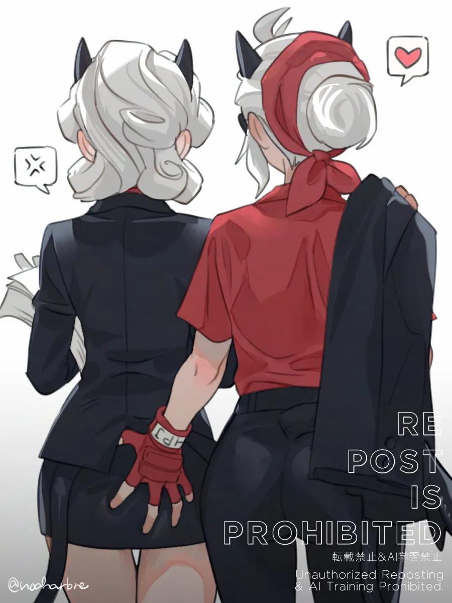 Justice (Helltaker), Pandemonica (Helltaker) by Noah (Tettsui-Sole)