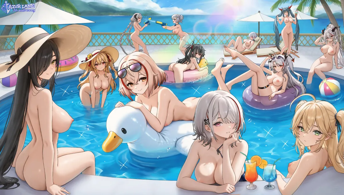 Prinz Eugen (Azur Lane), Aegir (Azur Lane) by Vengefulmedusa