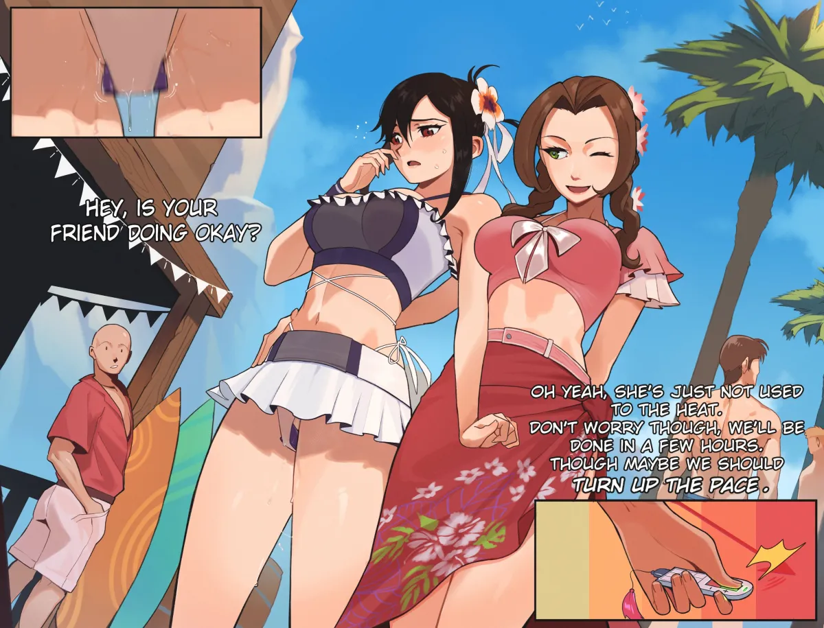 Tifa Lockhart, Aerith Gainsborough by Timbocactus