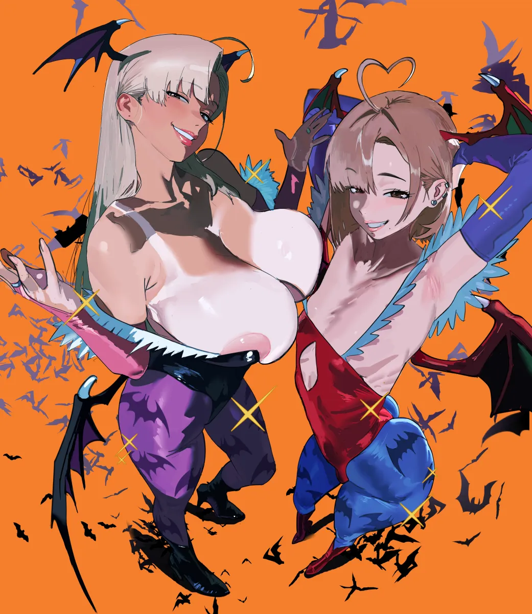 Morrigan Aensland, Lilith (Darkstalkers) by Hintobento