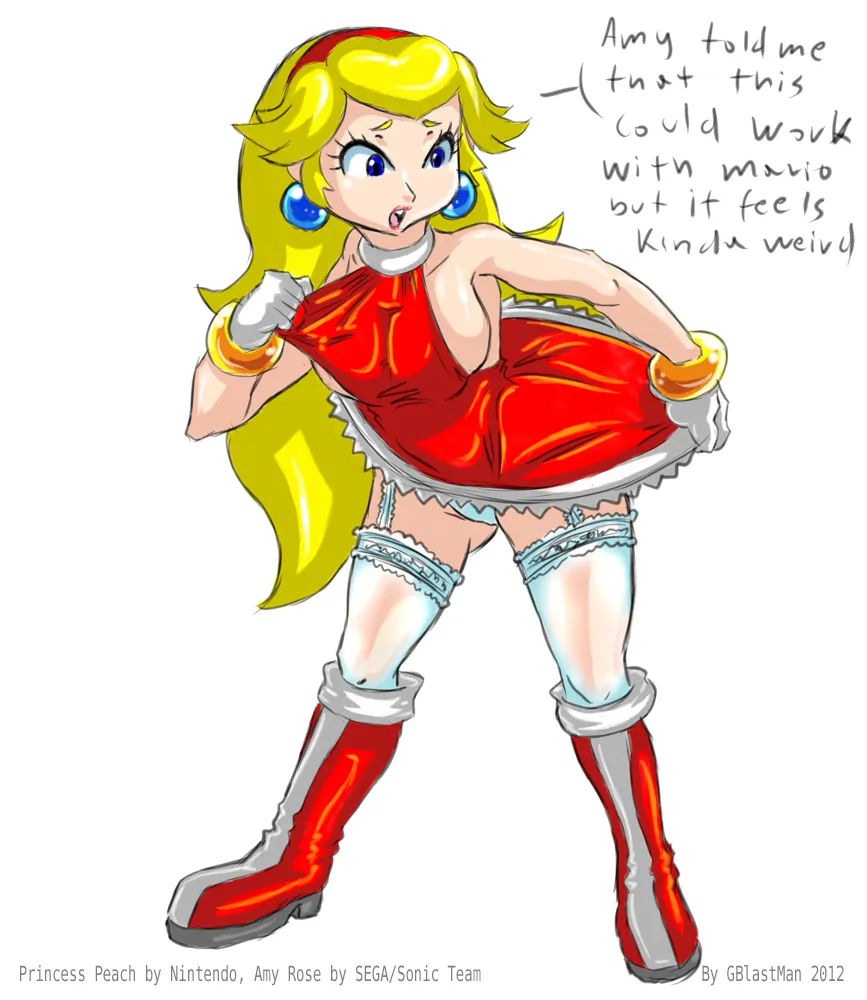 Princess Peach, Amy Rose by Gblastman