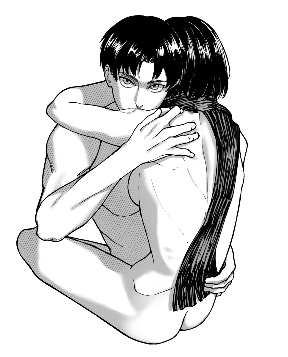 Mikasa Ackerman, Eren Yeager by Shigure0V0