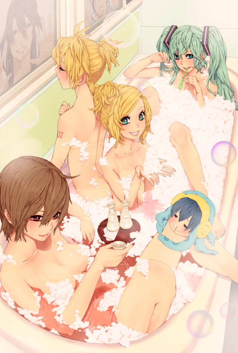 Hatsune Miku, Kagamine Rin by Nayu
