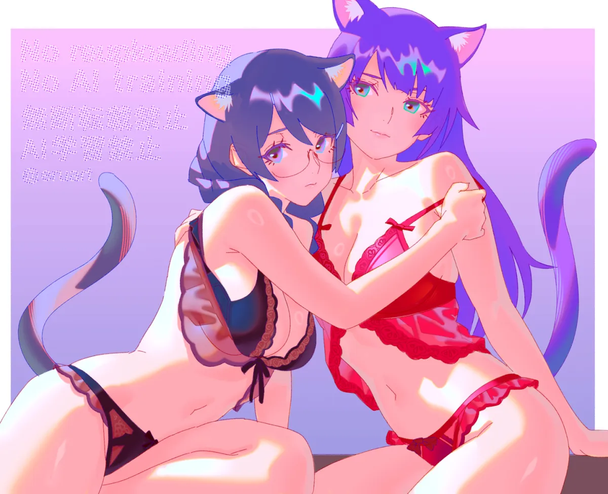 Senjougahara Hitagi, Hanekawa Tsubasa by Rapa Rachi