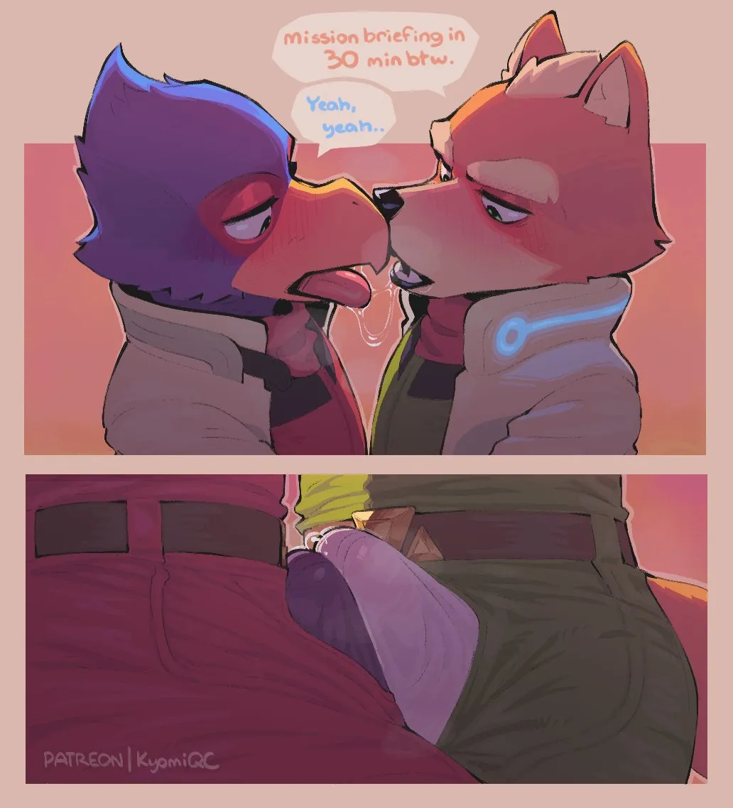 Fox Mccloud, Falco Lombardi by Kyomiqc