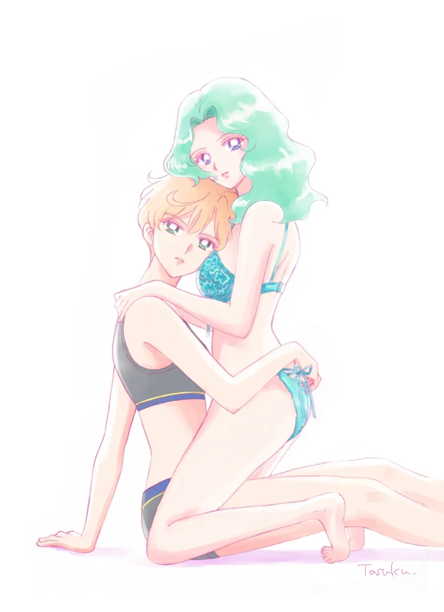 Ten'ou Haruka, Kaiou Michiru by Tasuku (Tasukurukuru)