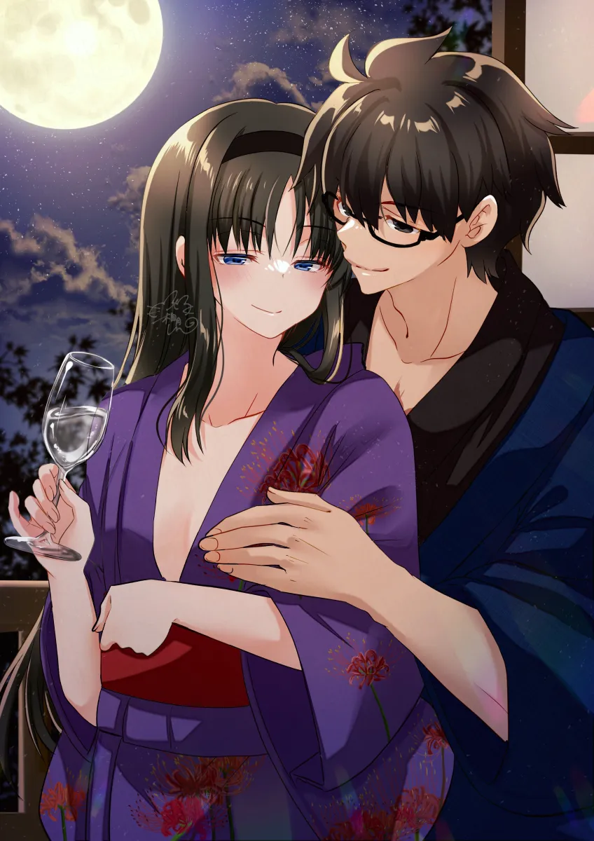 Tohno Shiki, Tohno Akiha by Shimotsukishin