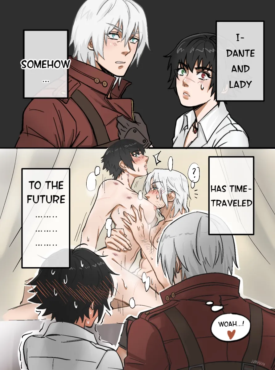Dante (Devil May Cry), Lady (Devil May Cry) by Jumpoon