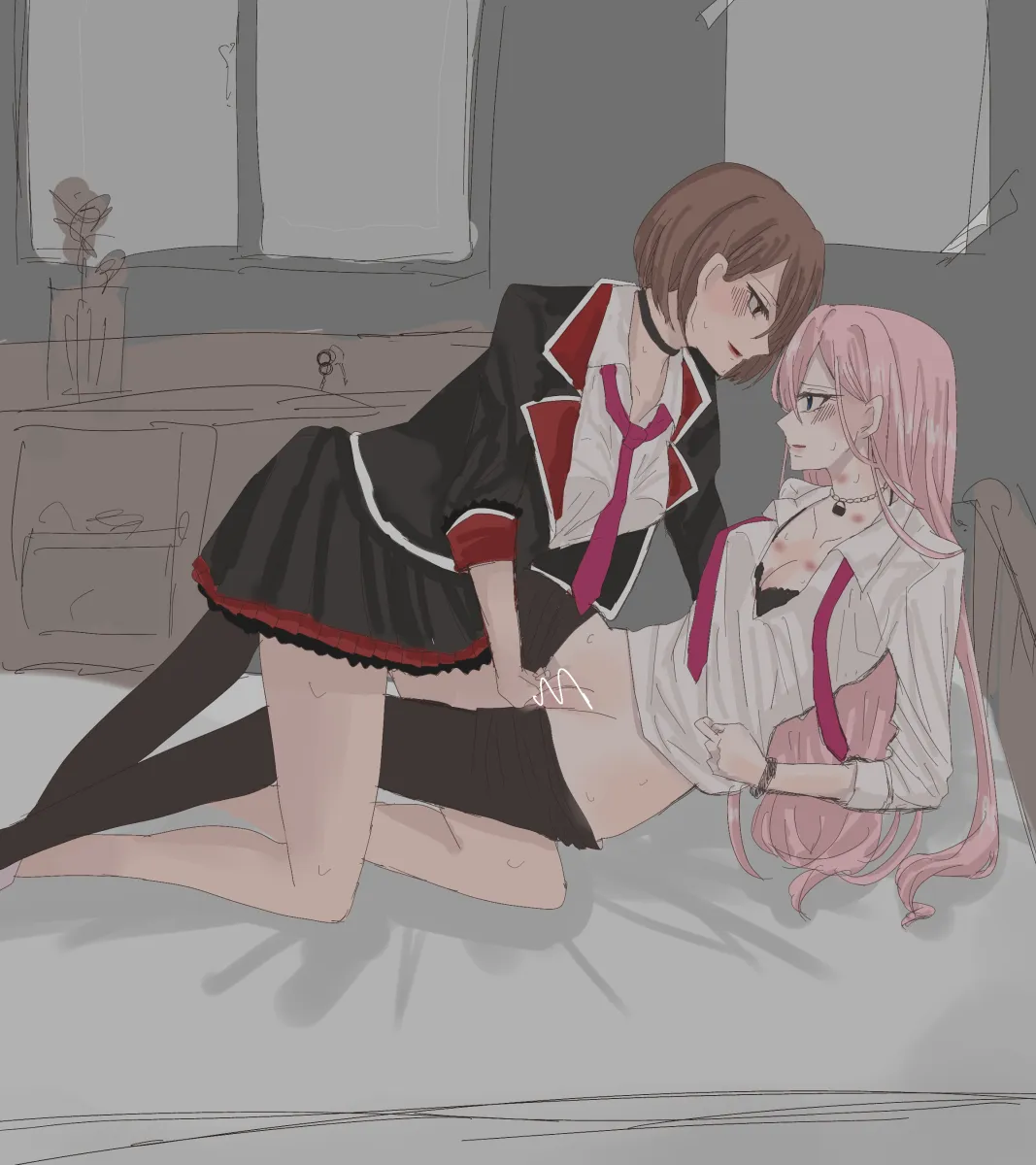 Megurine Luka, Meiko (Vocaloid) by Ocha (Pixiv 103522497)