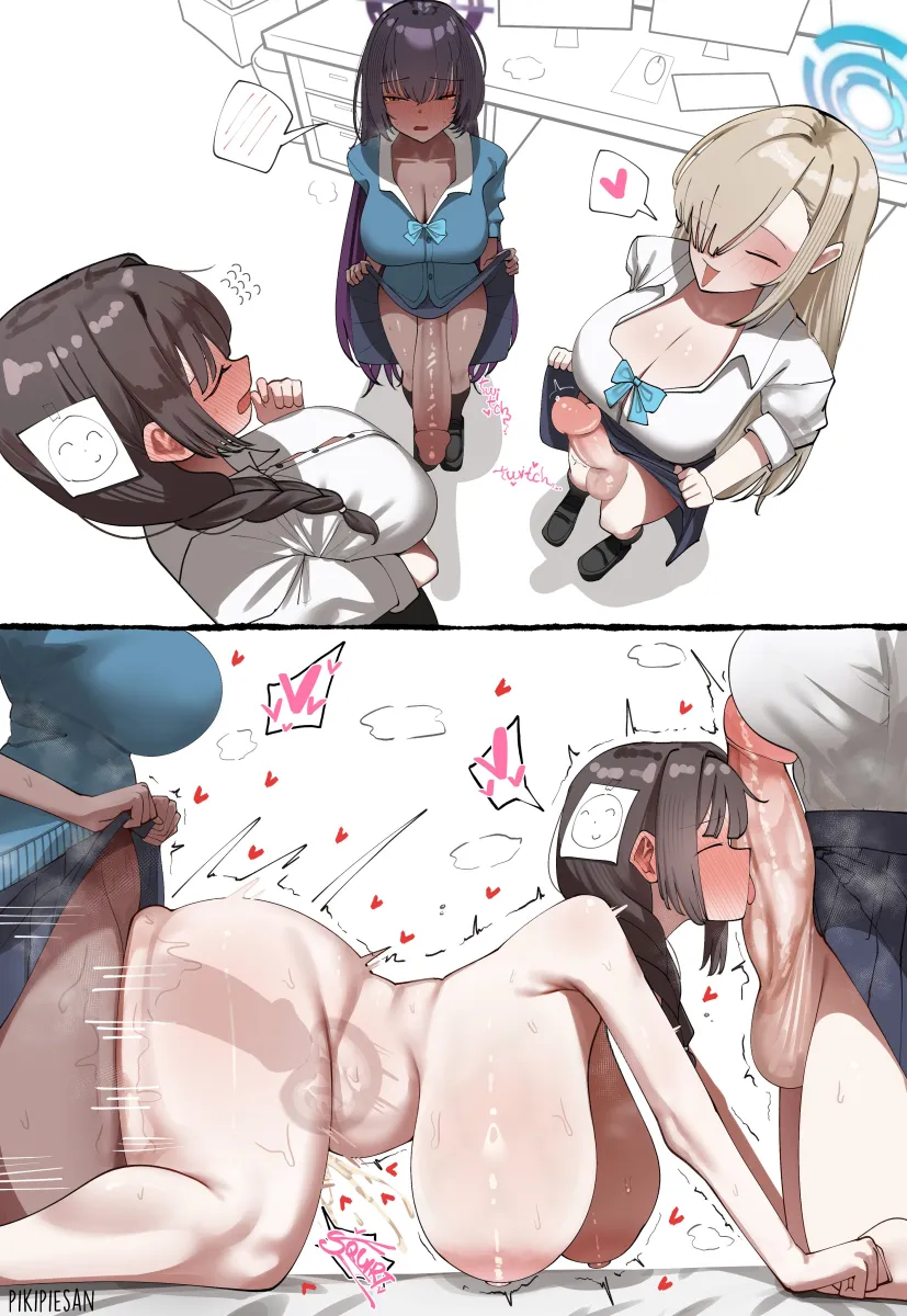 Sensei (Blue Archive), Asuna (Blue Archive) by Ashenmash