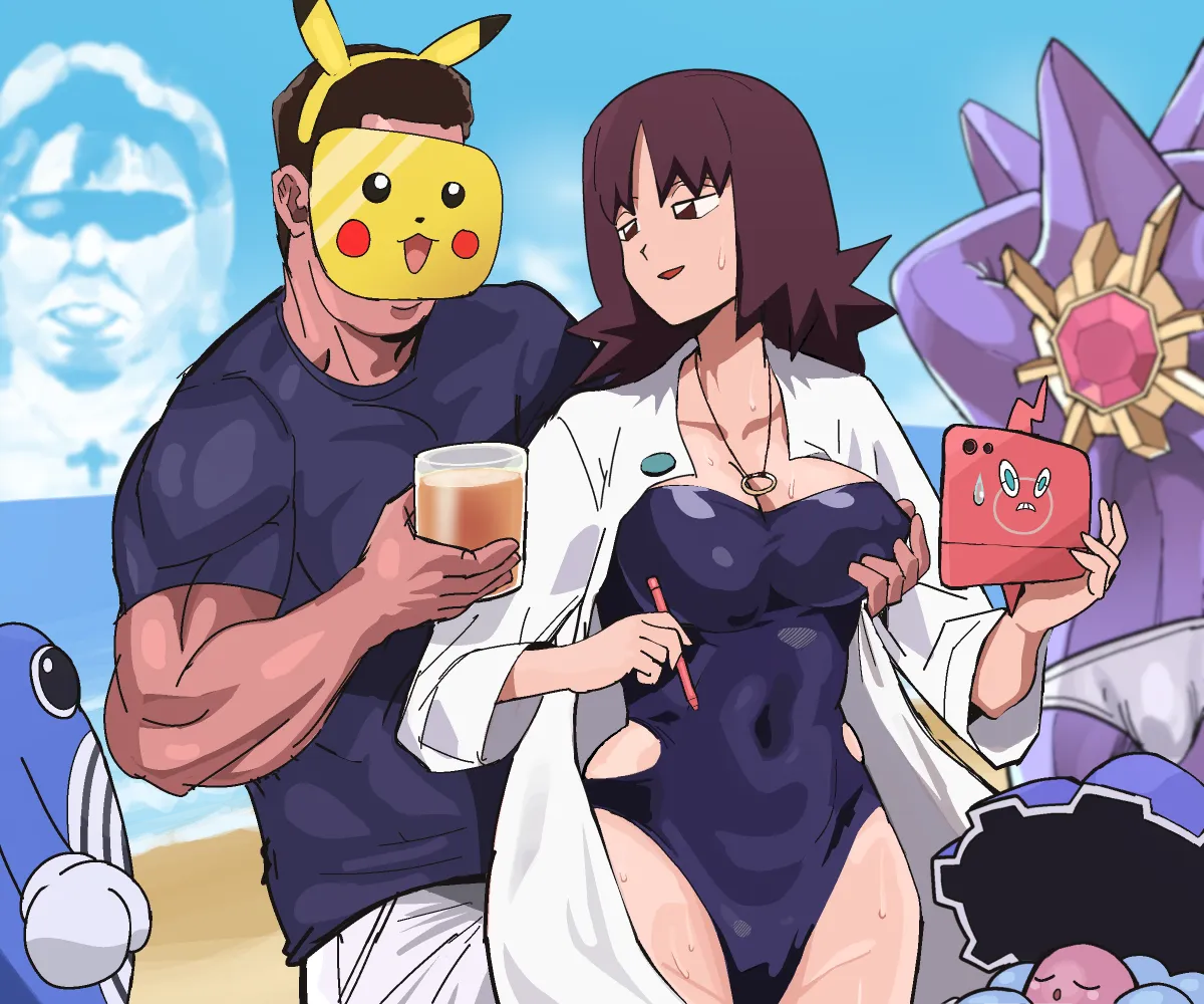 Pikachu, Rotom by Udaijin