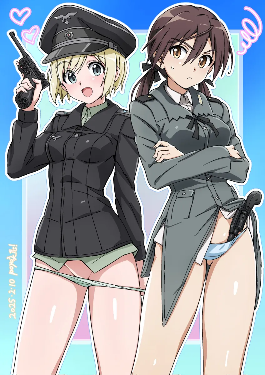 Erica Hartmann, Gertrud Barkhorn by Poyopoyotaishi