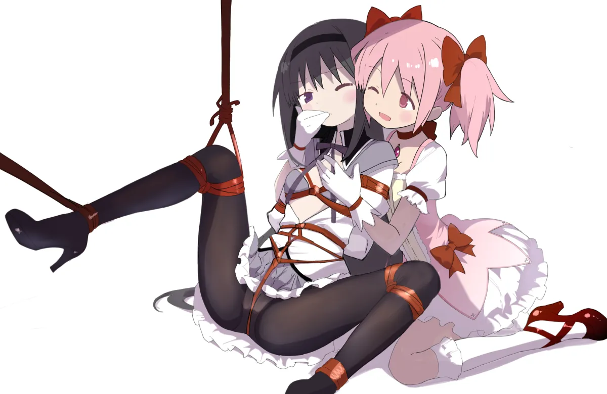 Akemi Homura, Kaname Madoka by 2-Ningumi No Onna No Ko Wo Mimamoru Hito