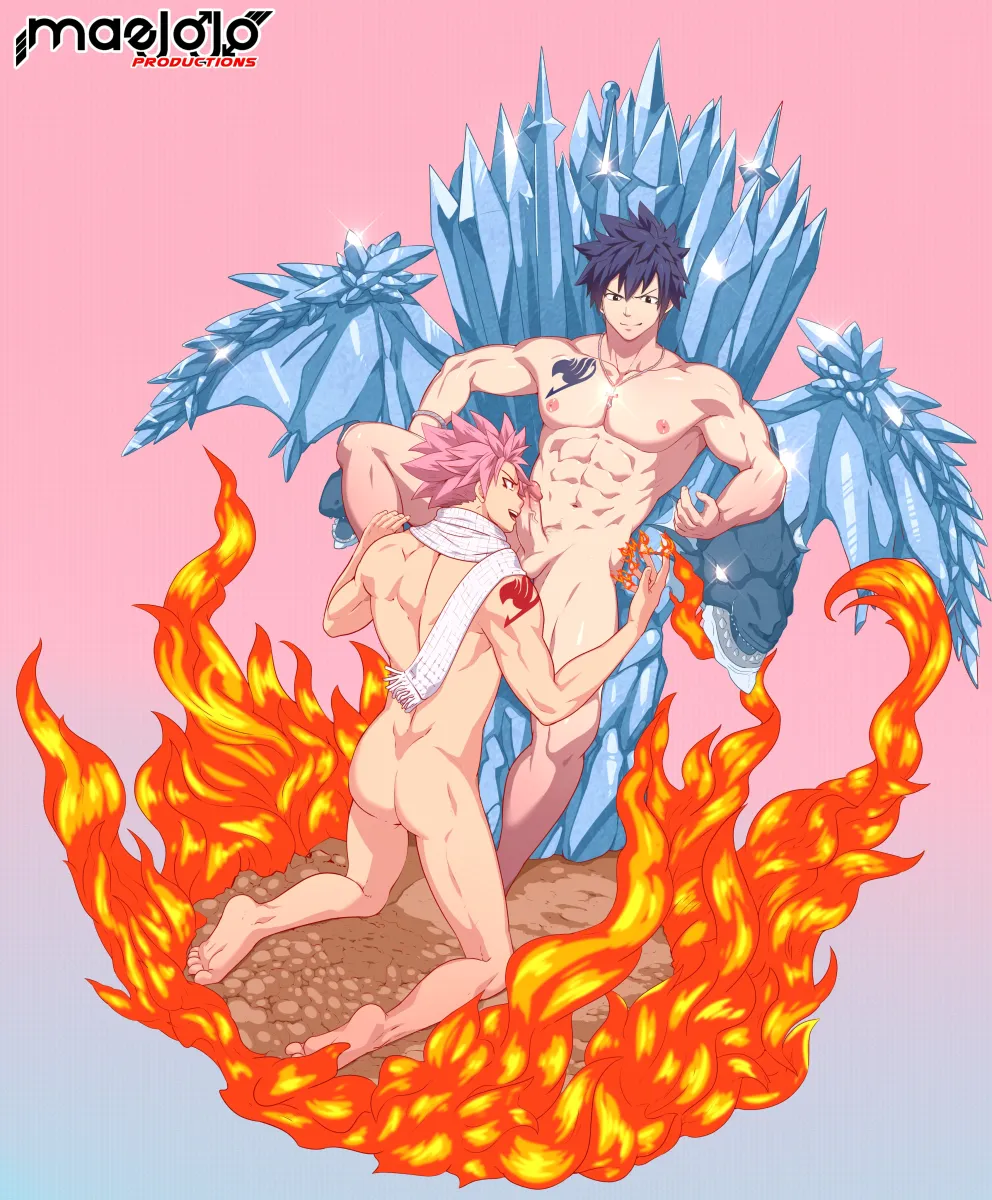 Natsu Dragneel, Gray Fullbuster by Mazjojo