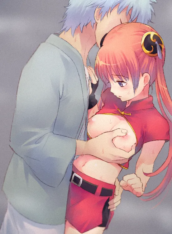 Sakata Gintoki, Kagura (Gintama) by Ginkamiaki
