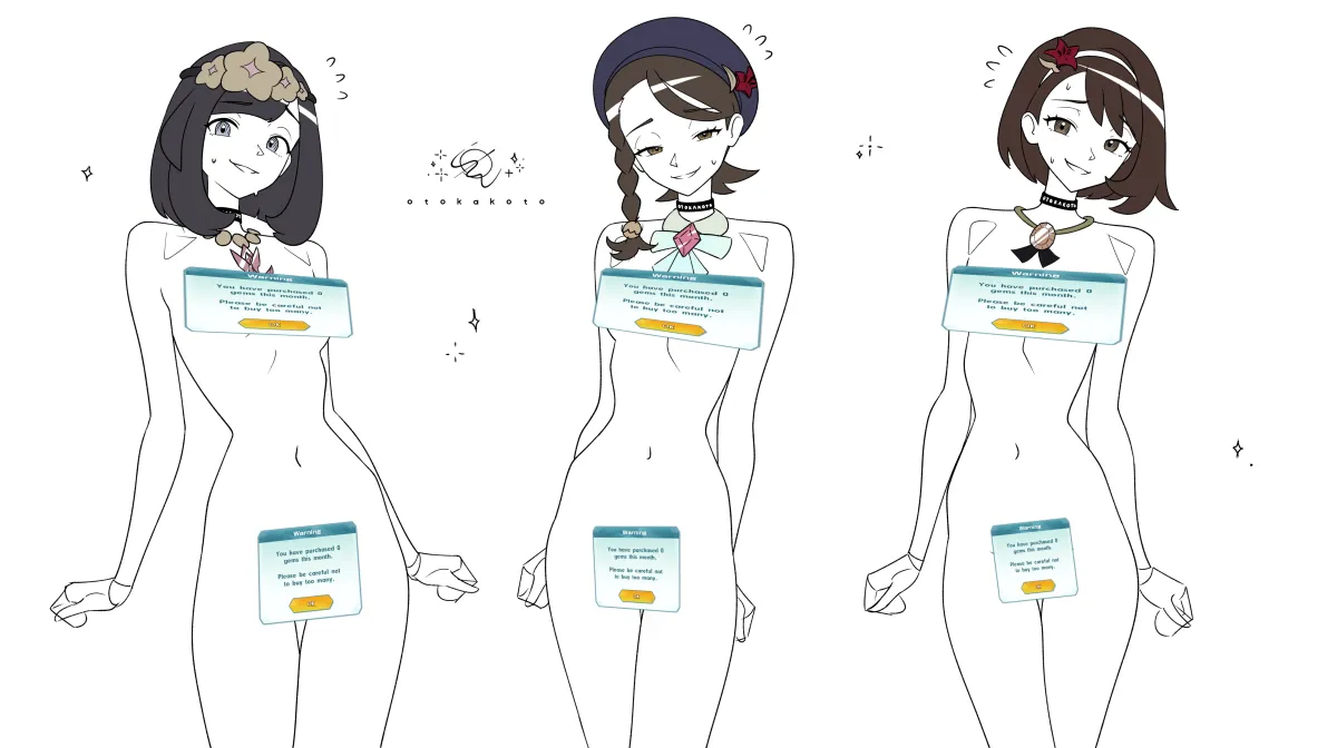 Gloria (Pokemon), Selene (Pokemon) by Otokakoto
