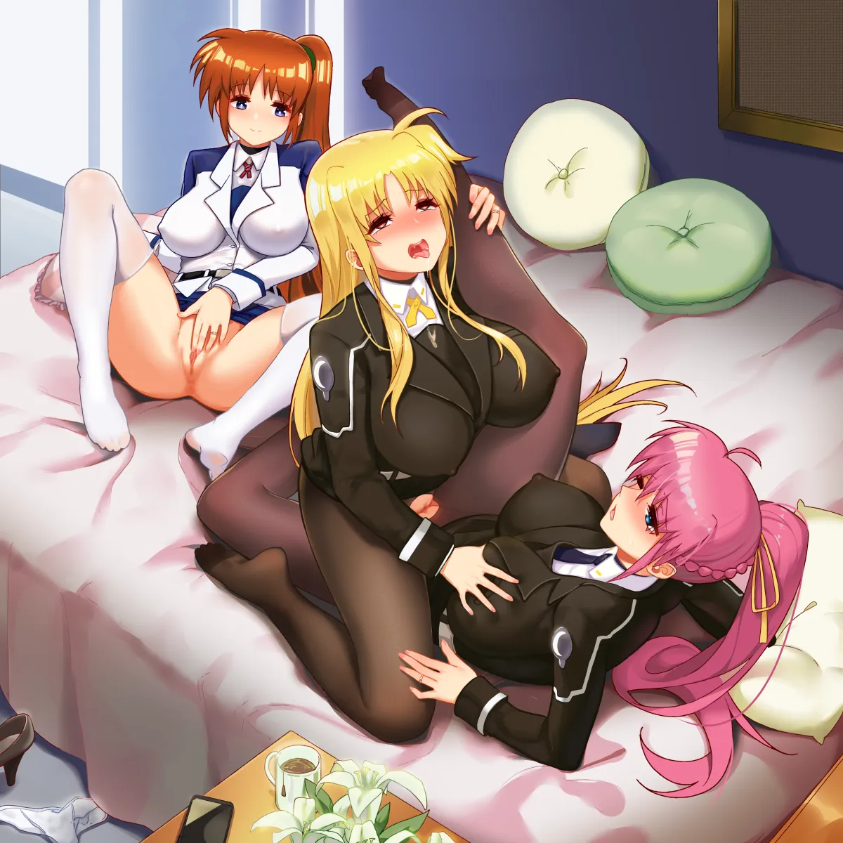 Fate Testarossa, Takamachi Nanoha by Ninai